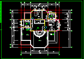 达华庄园别墅CAD平立剖面设计图-图二