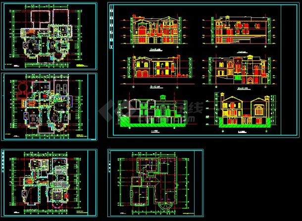 某别墅CAD详细设计方案施工图纸-图一