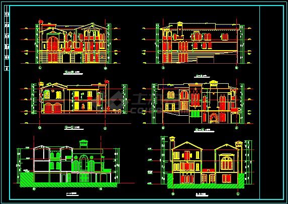 某别墅CAD详细设计方案施工图纸-图二