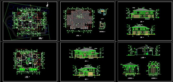 某地多层别墅建筑设计CAD施工图纸_图1