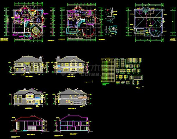 某钢结构别墅建筑设计CAD施工图纸-图一