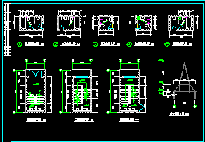 复式别墅施工CAD平立剖面设计图-图二