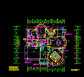 钢结构别墅建筑CAD平立剖面设计图-图二