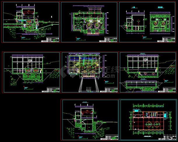 某水电站全套建筑设计cad施工方案图-图一