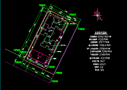 某小高层商业住宅楼建筑CAD施工设计方案图纸-图二