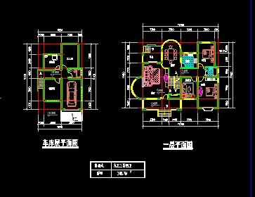 几套别墅户型设计方案CAD平立面图-图二