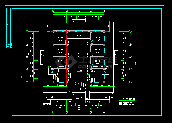 古建筑佛塔建筑cad平立面施工图-图二