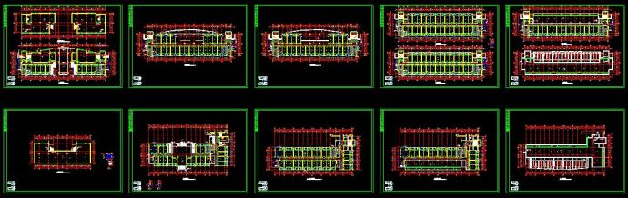 某职业技工学校宿舍楼建筑设计cad平面图_图1