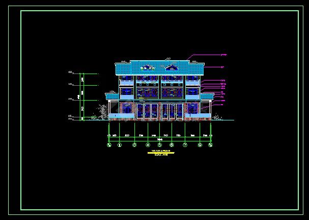 西湖别墅建筑方案设计CAD详情图纸-图二