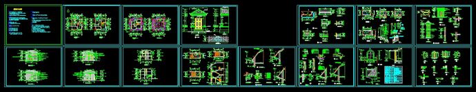 小别墅建筑设计施工详情CAD图纸_图1