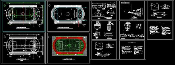某学校体育场建筑设计cad施工图(含设计说明）-图一