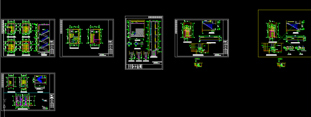 别墅楼梯设计及施工方案全套CAD图纸-图一