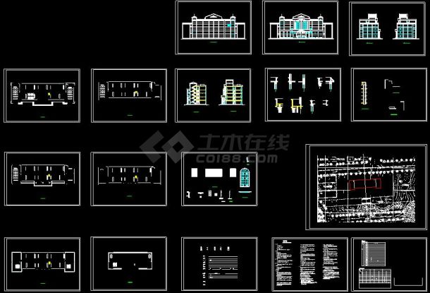 某卫生学校实验楼建筑设计cad施工图(含设计说明）-图一