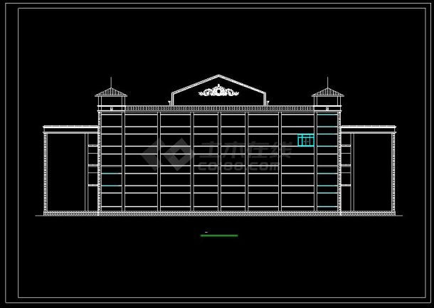 某卫生学校实验楼建筑设计cad施工图(含设计说明）-图二
