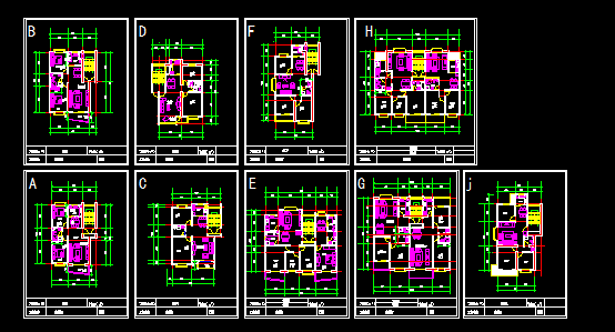 多种户型住宅楼全套建筑施工CAD设计图纸_图1
