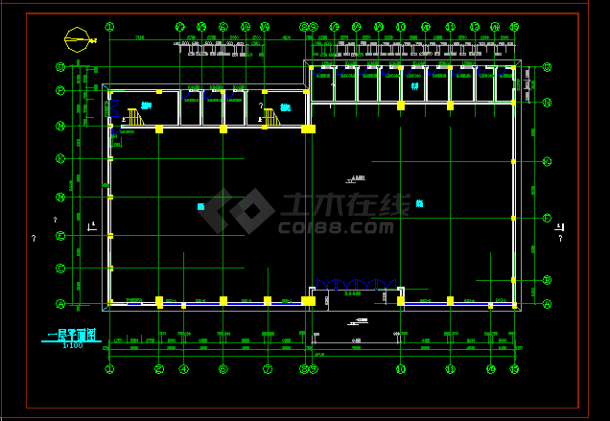 大型豪华会所建筑施工CAD设计方案图纸-图二