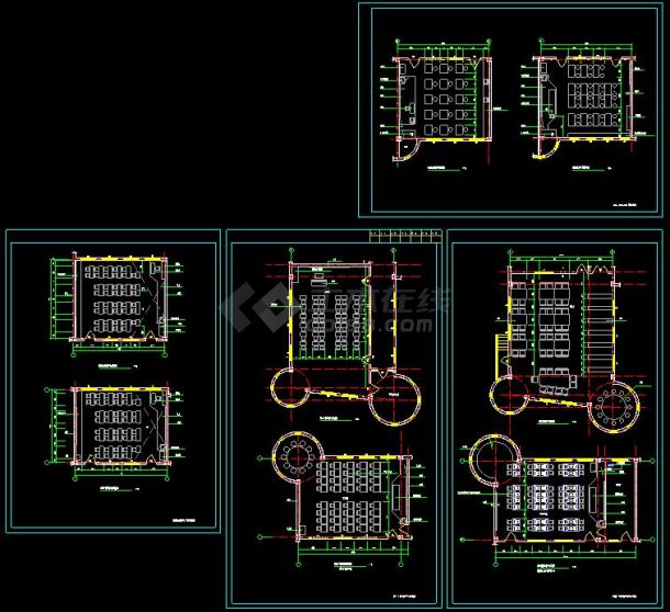 某小学教学楼各教室cad设计平面布置图-图一