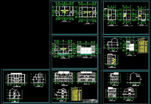 某两套别墅建筑设计CAD施工图纸-图一