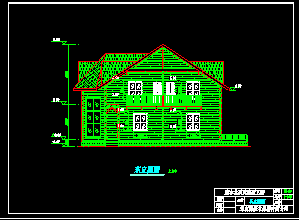某小区实木结构别墅建筑CAD设计施工图纸-图二