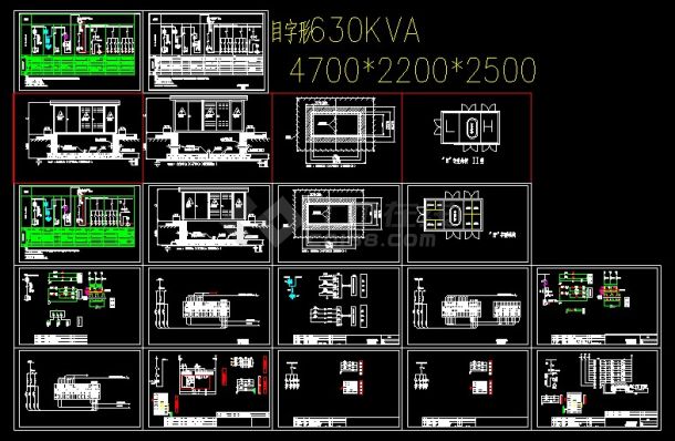 某工程630KVA欧式箱变电气原理图-图一