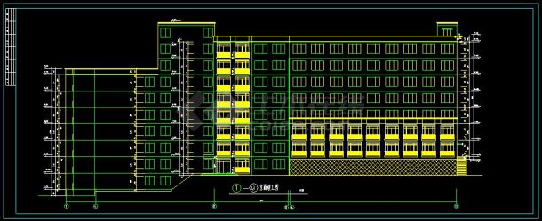 某职业学院学生公寓建筑设计cad竣工图-图二