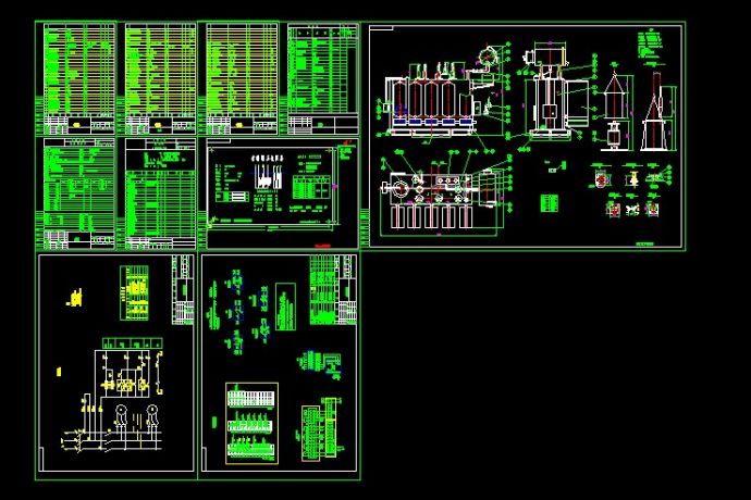 某35KV变电站变压器设计电气cad图纸_图1