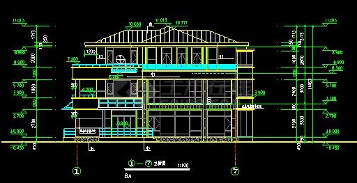 某经典别墅样板全套设计CAD施工图纸-图二