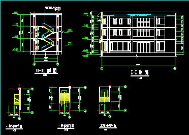 西安古建某营业厅施工设计CAD图-图二