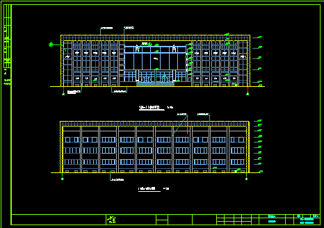 某综合用房建筑施工设计CAD方案图-图二