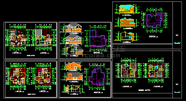 某小区高级别墅建筑CAD设计施工图纸-图一