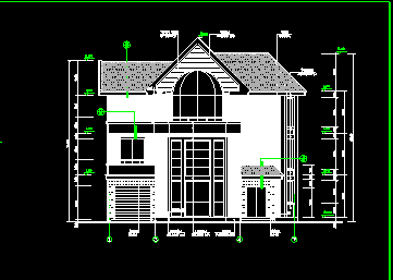 达华庄园高级别墅建筑CAD施工设计图纸-图二