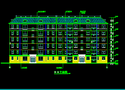某小区多层住宅建筑CAD设计施工全套图纸-图二