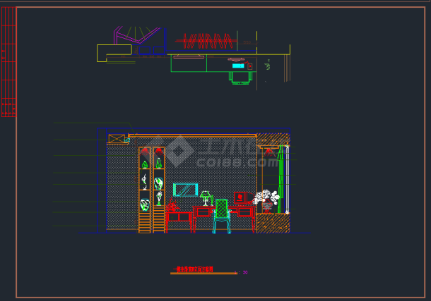 某跃层套房室内装修设计CAD图纸-图二