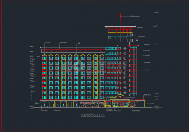 某5层快捷宾馆装饰设计CAD图纸-图二