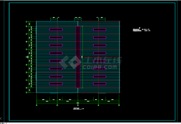 某轻钢结构库房设计cad建筑施工图-图二