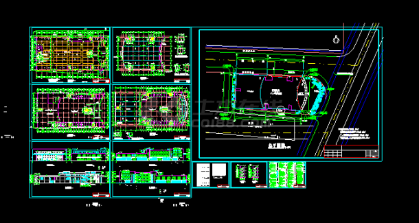 龙归商贸城建筑施工设计CAD方案图纸-图一