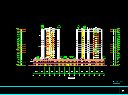 十八层电梯商住楼建筑施工CAD设计方案图纸-图二