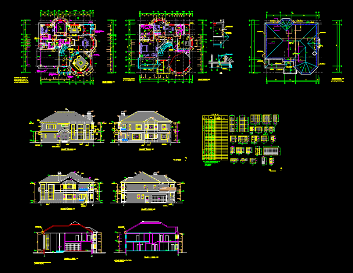 某农村钢结构别墅建筑CAD设计施工图纸_图1