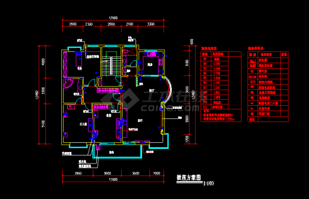 商品房平面布置图施工设计CAD方案-图二