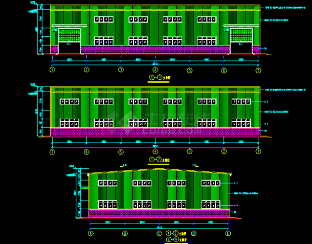 泉港某公司钢结构工程CAD建筑施工图-图二