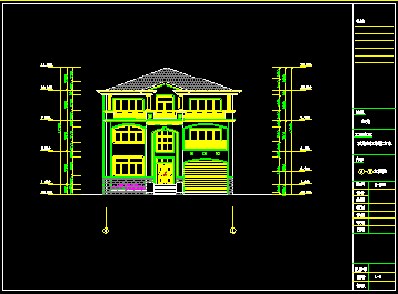 石龙东江高级别墅建筑CAD设计施工图纸-图二