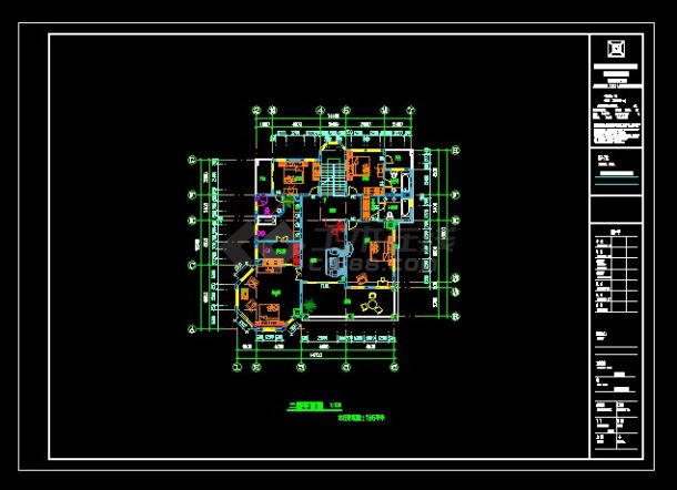 海南某风格别墅设计cad建筑施工图-图二