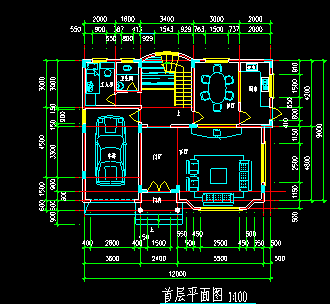 某小区多层别墅建筑CAD设计图纸带效果图-图二