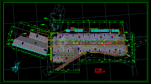 某商贸中心总规划CAD平面设计图-图一