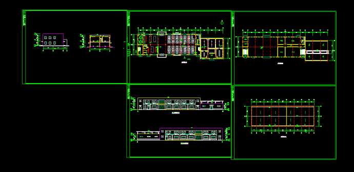 食堂浴室建筑CAD平立面设计方案图_图1