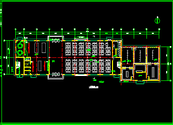 食堂浴室建筑CAD平立面设计方案图-图二