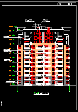凤凰花园小高层的全套CAD建筑施工图-图二