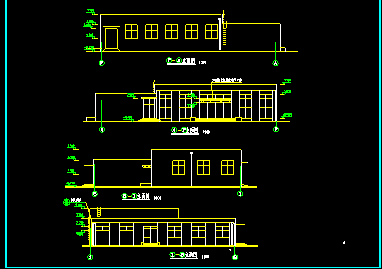 职工餐厅施工CAD平立剖面设计图-图二