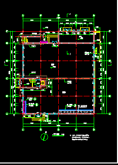 一套完整的多功能食堂建筑CAD平立剖面竣工图-图二