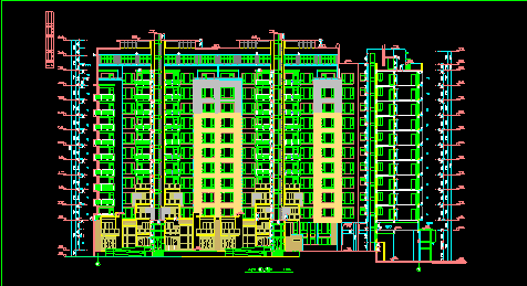 万科高层建筑住宅楼CAD设计施工图纸-图二